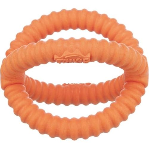 Trixie Aqua Toy Greifer - schwimmendes Hundespielzeug aus TPR zum Apportieren - ø 17 cm Lime, Motivationsspielzeug für Hunde zum Werfen & Ziehen - 33448