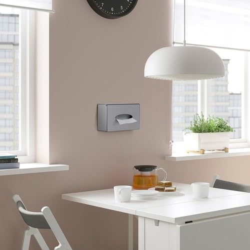 Amazon｜IKEA イケア ティッシュボックス ステンレススチール/壁