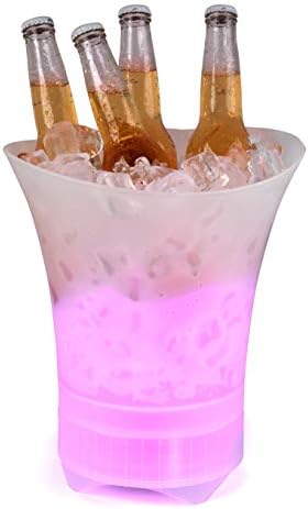Intempo EE4938STKEU Party Ice Bucket with Rechargeable Bluetooth Speaker, Colour Changing Lights, Home/Bar Beer Wine Cooler, Cools Champagne/Prosecco, Chill Soft Drinks, Up to 6 Hours Play Time, 10 W