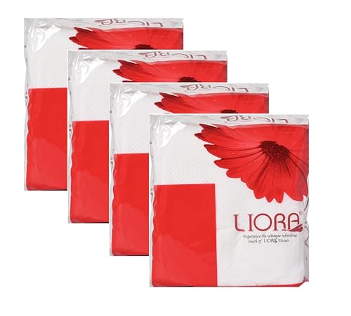 Liora Napkins 20x23, 1Ply, 100 Pulls, Pack of 4, Total 400 Pulls Plain White Paper Napkins For Home, Kitchen, Office, Cafe (B0CP43GHYZ) Amazon Price History, Amazon Price Tracker