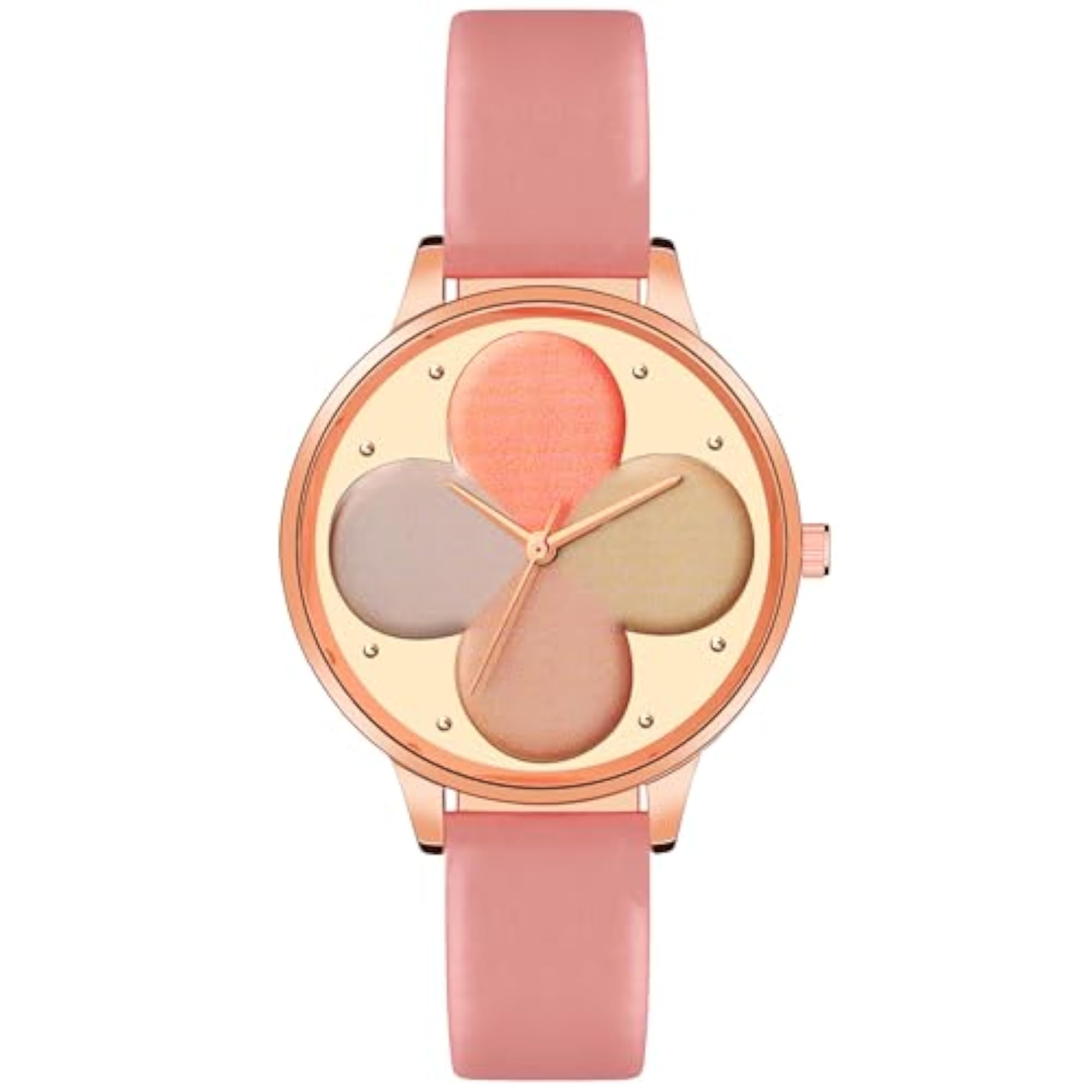 Girls' Diamond Analog Watch with Flower Dial