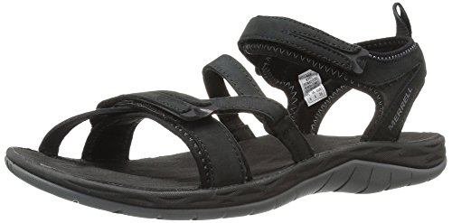 Merrell Women's Siren Strap Q2 Athletic Sandal, Black, 7 M US