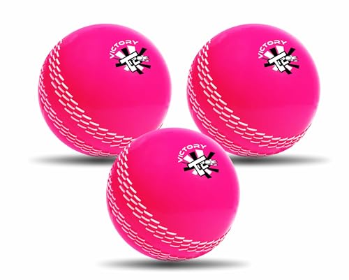 Image of Victory T-20 Synthetic Cricket Ball for Tournament and Street Match - Wind Ball (Pink)