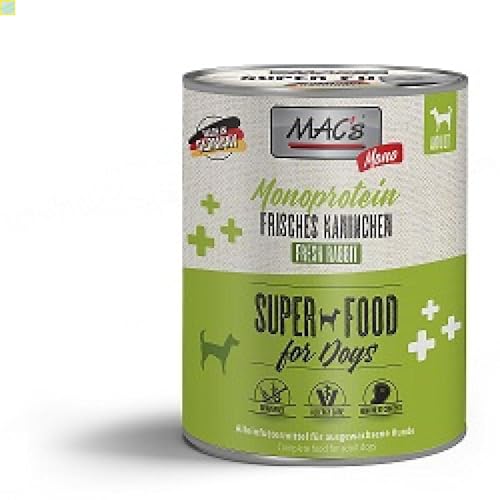6 x MACs Dog Mono Kaninchen 800g