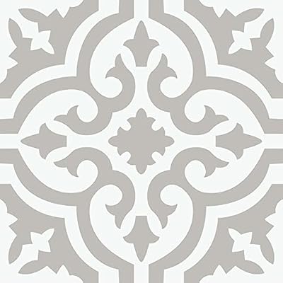 FloorPops FP3895 Emilia Peel & Stick Floor Tiles, Neutral