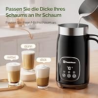 Maestri House Milchaufschäumer Elektrisch 4-in-1 14.1OZ/400ML Milchaufschäumer Smart-Touch-Steuerung Schaum Maker, Memory Funktion für Latte, Cappuccino, Warme Milch, Heiße Schokolade,DualFro 400 – Ansicht 2