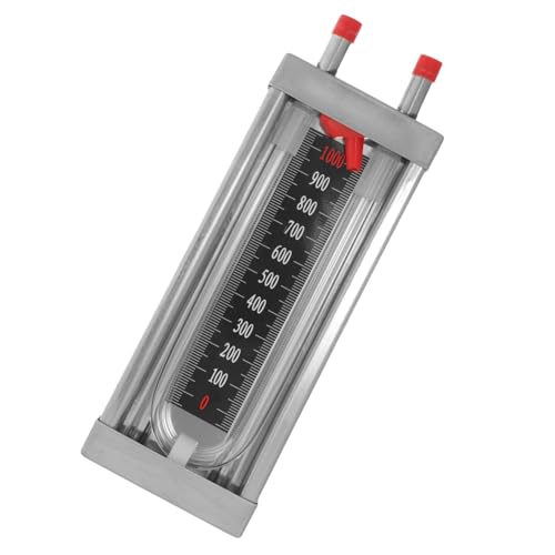 Garneck U-förmiges Manometer Digital Wasserdruckmesser Säule Drucksensor Druckanzeige Druckmessgerät U Rohrmanometer Vakuum Manometer Vakuumröhrentester Prüfzubehör Rostfreier Stahl