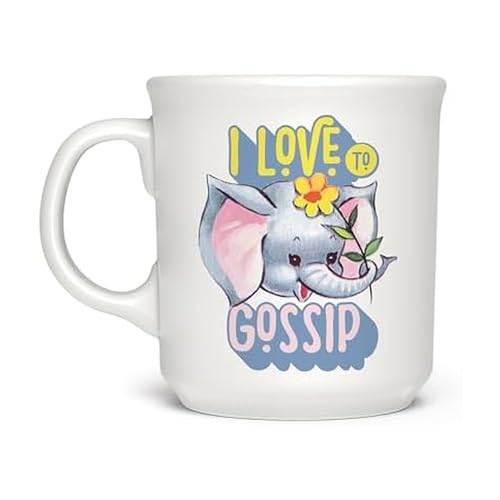 Genuine Fred SAY ANYTHING MUG, I LOVE GOSSIP, 16 Ounce Ceramic Mug, Dishwasher Safe