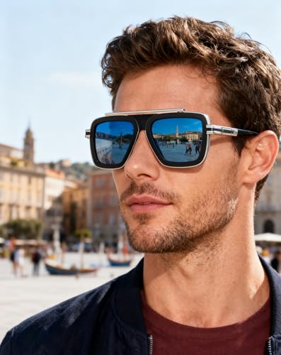 Image of Fashion Men Sunglasses Square Frame Shades for Men Sunnies(98082)
