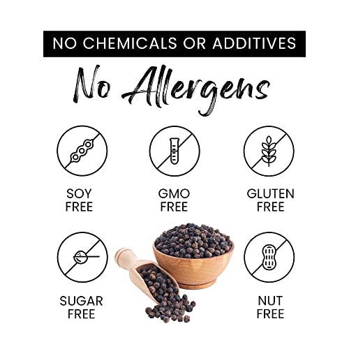 Organic Black Pepper Whole Sourced Directly From Sri Lanka, Vegan, Gluten-Free, And Non-Gmo Whole Peppercorns, Fairtrade, Rainforest Alliance, And Kosher Black Peppercorns, 500 G, 17.6 Oz - Basik #TOP3