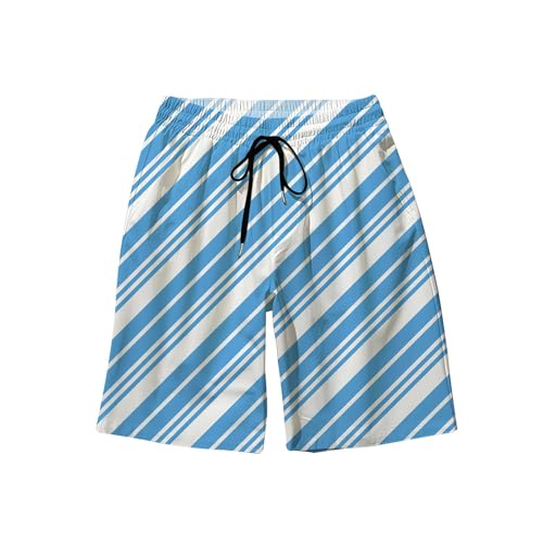 Pantalones de Playa de Casual con cordón de impresión Digital Peculiar de Paisaje de Verano para Hombres con Cintura elástica Bañadores De Hombre uctores Talla Grande (M-7, XXL)