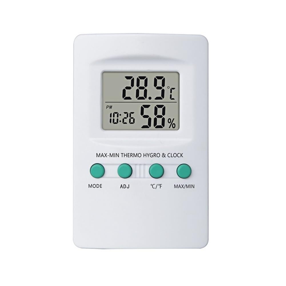 Misuratore di temperatura e umidità digitale multifunzione con orologio e funzione di temperatura e umidità ℃/℉ for la famiglia e l'ufficio