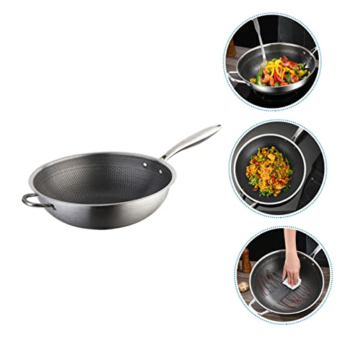 Wok de acero inoxidable Alipis con mango doble miniatura 5