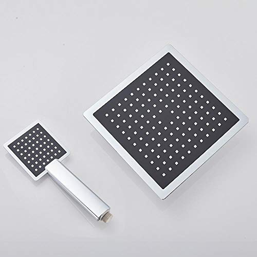 Robinet de salle de bain 8 pouces pour rénovation avec douche de pluie noire intégrée