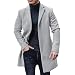 SOOUICKER Mantel Herren Winter Elegant Wintermantel Wolle Trenchcoat Kurz Wollmantel Slim Fit Kurzmantel Übergang Übergangsjacke Business Modern Peacoat Jacke