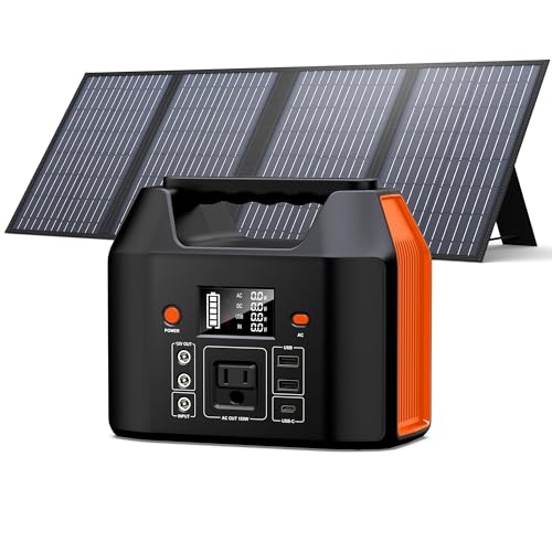SinKeu 122.8Wh Solar Generator with 60W Panel