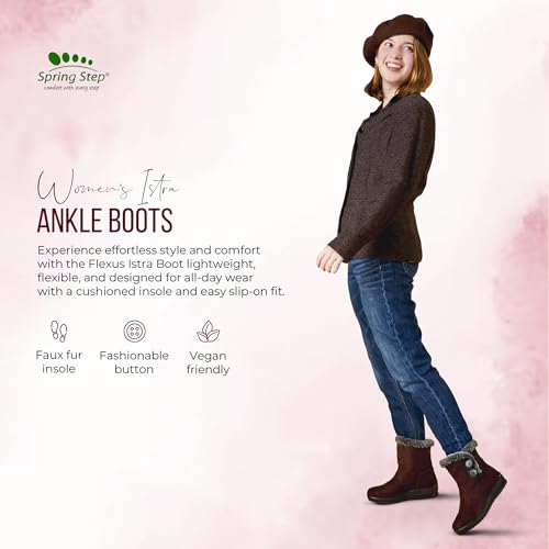 Spring Step Istra Ankle Boots for Women - Fashionable Womens Winter Boots - Womens Ankle Booties with Button Closure4