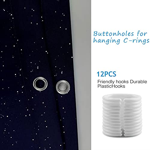 Rideau de douche polyester imperméable et résistant de 165x200cm