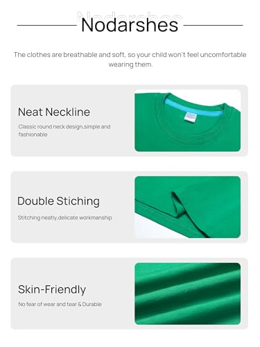 10 Pack Unisex Kids Short Sleeve T Shirt, Candy Color Crewneck Tees Soft Solid Plain Summer Tops for Girls Boys3