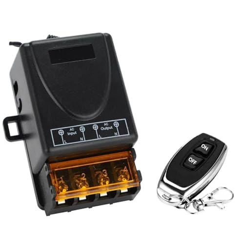Image of Roboway 433Mhz AC 85-220V 1CH Wireless Remote Switch Relay Receiver Transmitter Universal Remote Control Switch Module and 1PCS RF Transmitter Remote Controls (1 Relay 1 Remote)