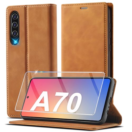 Étui Samsung A70 anti-choc en cuir pour éviter les fissures de l'écran d'origine