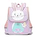 Tokeya Mädchen Rucksack Kindergarten Kinderrucksack Kleinkind Schultasche Kleiner Schule Tasche Vorschule Tagesrucksack mit Brustgurt Babyrucksack Geschenk Kinder 2-7 Jahre, Lila Kaninchen