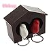 Bhbuy Lover Sparrow Birdhouse Keychain Home Wall Hook Bird Nest Holder Key Ring New (Coffee Birdhouse)