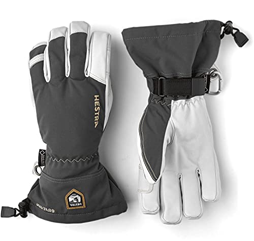 image for Hestra Waterproof Ski Gloves: Mens and Womens Army Leather Gore-Tex Co