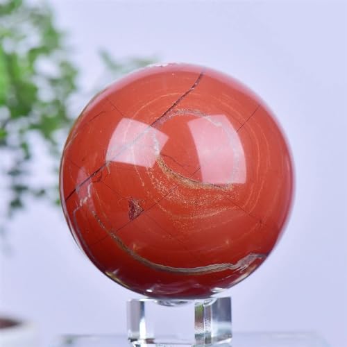 Boule de jaspe rouge authentique et quartz naturel de collection 310-400g - 5