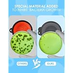 Collapsible Dog Bowls with Bottle Carrier, 2 Pack Travel Dog Water Bowl Upgraded Carabiner, One-piece Molded Rim No Fall Off or Crack, Foldable Silicone Portable for Pets Walking Hiking 15oz - Image 4