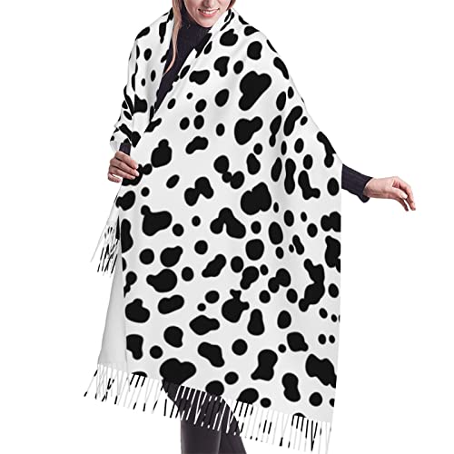 MENRIAOV Dalmatian Dog Print Women'S Scarf Wraps Imitation Cashmere Shawl Wrap Keep Warm Comfortable Soft Scarves With Tassel Scarf2