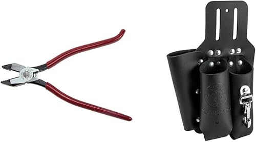 Klein Tools Alicates Linesman D201-7CSTA + soporte para herramientas de cuero Klein Tools