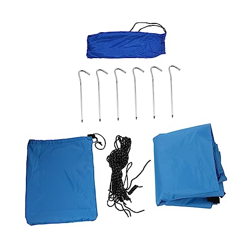 BRIGHTFUFU Waterproof Sun Protection Tent Camping Tarp Under Tent Outdoor Canopy 6 Aluminum Nails