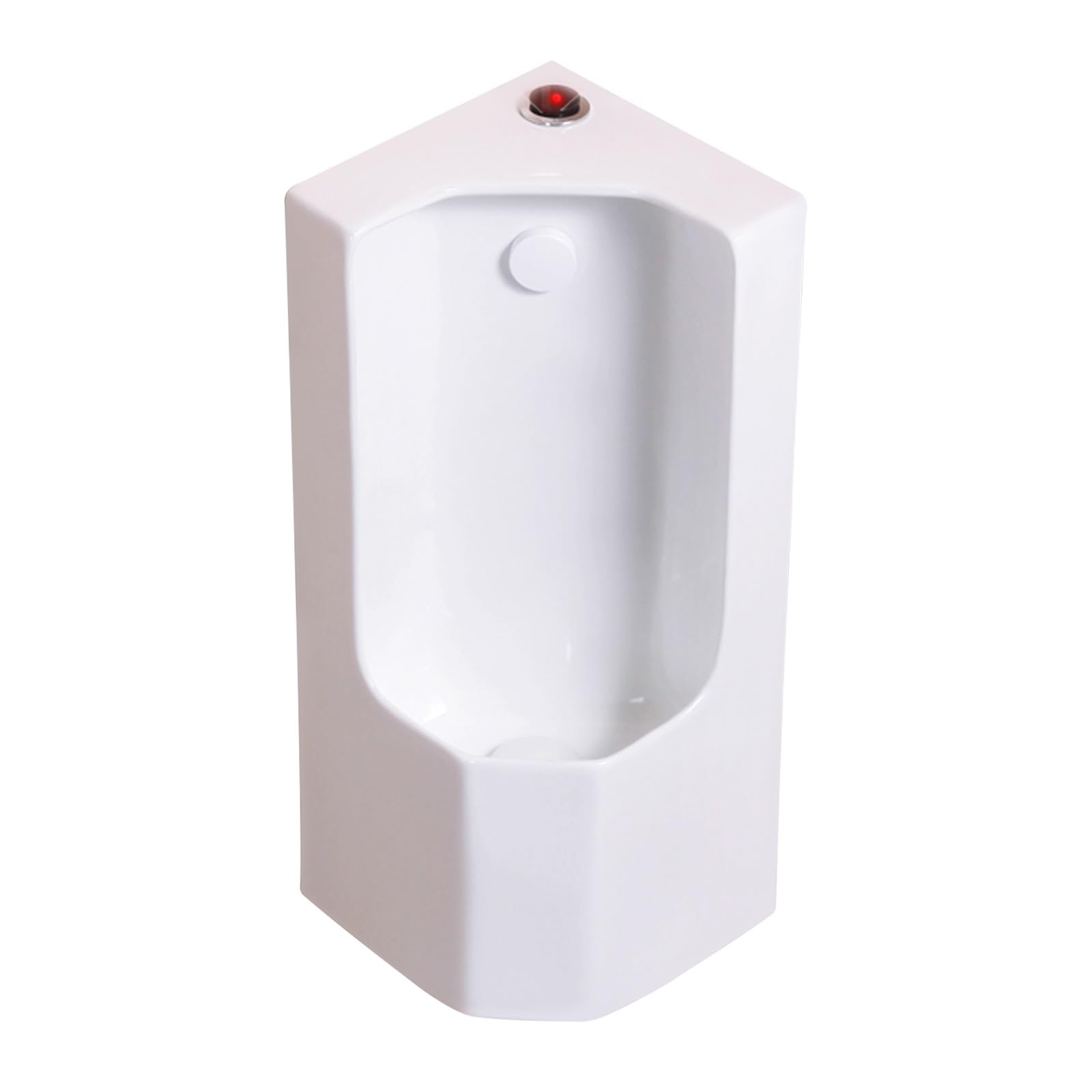 Orinatoi Angolari per Bagni Maschili, Orinatoio Sospeso con Sensore di Scarico e Pulsante di Scarico, Scarico a Parete e a Pavimento (universale), per Bagno, KTV, Carcere, Bar