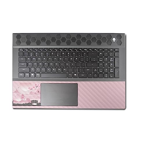 Image of MightySkins Carbon Fiber Skin Compatible with Alienware M18 R1 (2023) Full Wrap Kit - Cherry Blossom Dream | Protective, Durable Textured Carbon Fiber Finish | Easy to Apply | Made in The USA