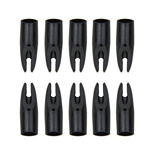 UP100 50 PCS Black/Yellow Archery Arrow Nock for Shaft Outer Diameter 6.9mm