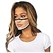 Produktbild Kviklo Wiederverwendbare Gesichtsbandanas für Erwachsene, mit transparentem Fenster, sichtbarer Gesichtsausdruck, für drinnen und draußen, für Gehör- und Schwerhörigkeit (E)