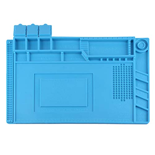 Tapis de réparation silicone antistatique chaud anti-glisse bleu 45cm