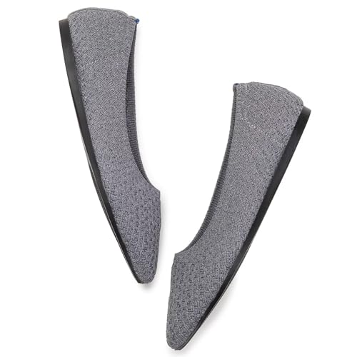 Image of Frank Mully Womens Pointed Toe Flats Knit Dress Shoes Comfort Women Shoes Softable