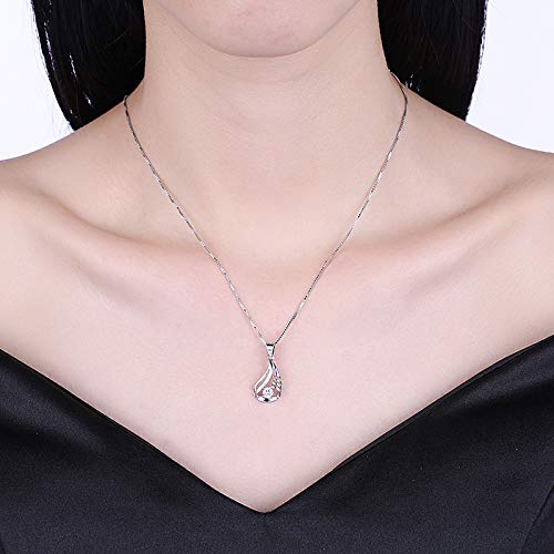 S925 Sterling Silver Wysokiej jakości antyalergiczna biżuteria Naszyjnik z cyrkoniami Powieść romantyczna