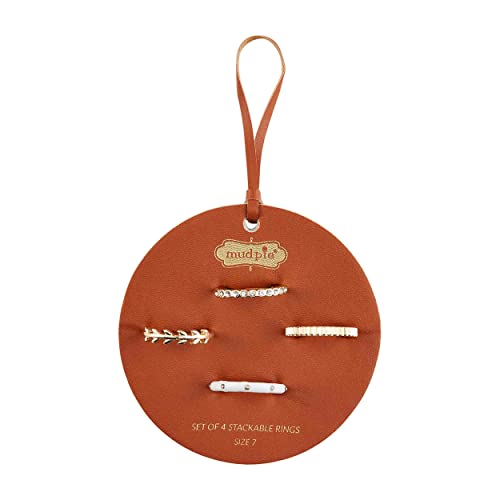 Ensemble de bagues superposées en bronze Mud Pie, l'élégance d'un design pur