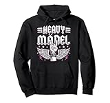 Heavy Mädel Rockerbraut Heavy Metal Rocker Damen Pullover Hoodie