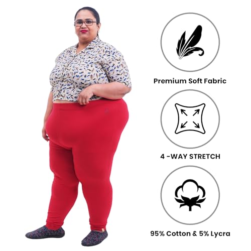 Image of BIGTEES Cotton Leggings for Women Full Length | Stretchable, Soft & Comfortable Pants for Women
