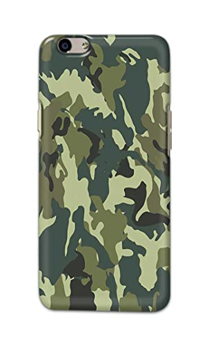 Image of PRINTFIDAA Printed Hard Back Cover Case for Oppo F1s | Oppo A59 Back Cover (Green Army Camouflage) -1803