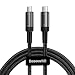 Produktbild Baseus USB C zu USB C Kabel, 3A Schnellladegerät PD 60W Typ C Stromdatenkabel Geflochten für MacBook Air iPad Pro 2020, Samsung S20 S10 S9 S8 A70 A71 Huawei P30 Dell XPS, Lenovo, Surface Pro 7 (Grau)