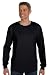Hanes Men's Tagless Long Sleeve T-Shirt with a Pocket - X-Large - Black
