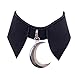 Produktbild AngelJ Gothic Choker Kette Damen Punk Halsband PU Leder Halskette mit Metall Halsketten Goth Schmuck Dampfwelle Accessoires