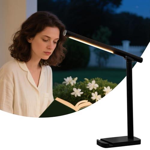 Lampe tactile à éclairage continu à intensité variable et au design épuré pour bureau