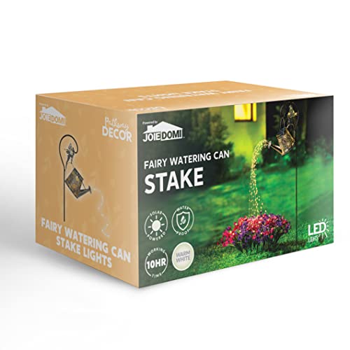 Joiedomi Solar Watering Can Figurine Lights, Metal Waterfall Garden Lights With Shepherd Hook(39 Inch), Outdoor Waterproof Decorative Watering Can For Patio, Lawn, Garden, Pathway #TOP7