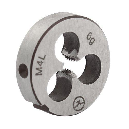 Aexit Steel 20mm Tool holder Outside Dia Metric M4 Screw Thread Round Die Tool Silver Tone Model:79as29qo762
